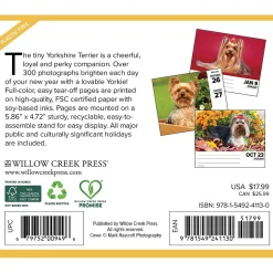 2025 Willow Creek Yorkies 6" x 5.5" Day-to-Day Calendar (41130)