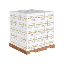 8.5" x 11" Copy Paper, 20 lbs., 92 Brightness, 500 Sheets/Ream, 400 Reams/Pallet (324791-LQO)