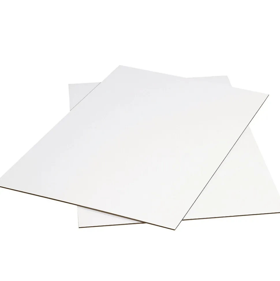 40" x 40" Corrugated Pad, Single Wall, White, 5/Bundle (SP4040W)