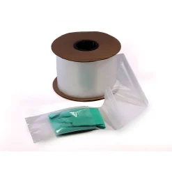 4" x 8" Layflat Poly Bags, Bags on a Roll, 2 Mil, Clear, 1250/Roll (2642)