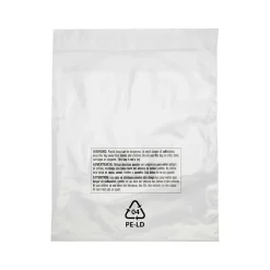 9" x 12" Lip & Tape Reclosable Suffocation Warning Poly Bags, 1.5 Mil, Clear, 1000/Carton (16215)