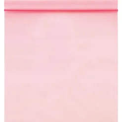 15" x 18" Reclosable Poly Bags, 4 Mil, Pink, 500/Carton (PBAS2195)