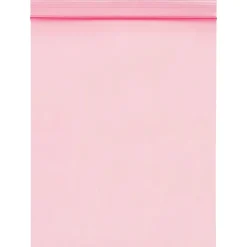 6" x 9" Reclosable Poly Bags, 2 Mil, Pink, 1000/Carton (PBAS725)