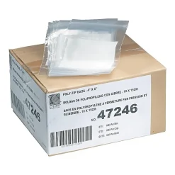 4" x 6" Reclosable Poly Bags, 2 Mil, Clear, 1000/Carton (47246)