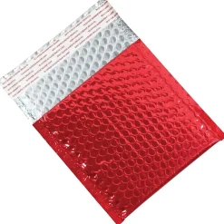 7-1/2" x 11" Red Glamour Bubble Mailer, 72/Carton