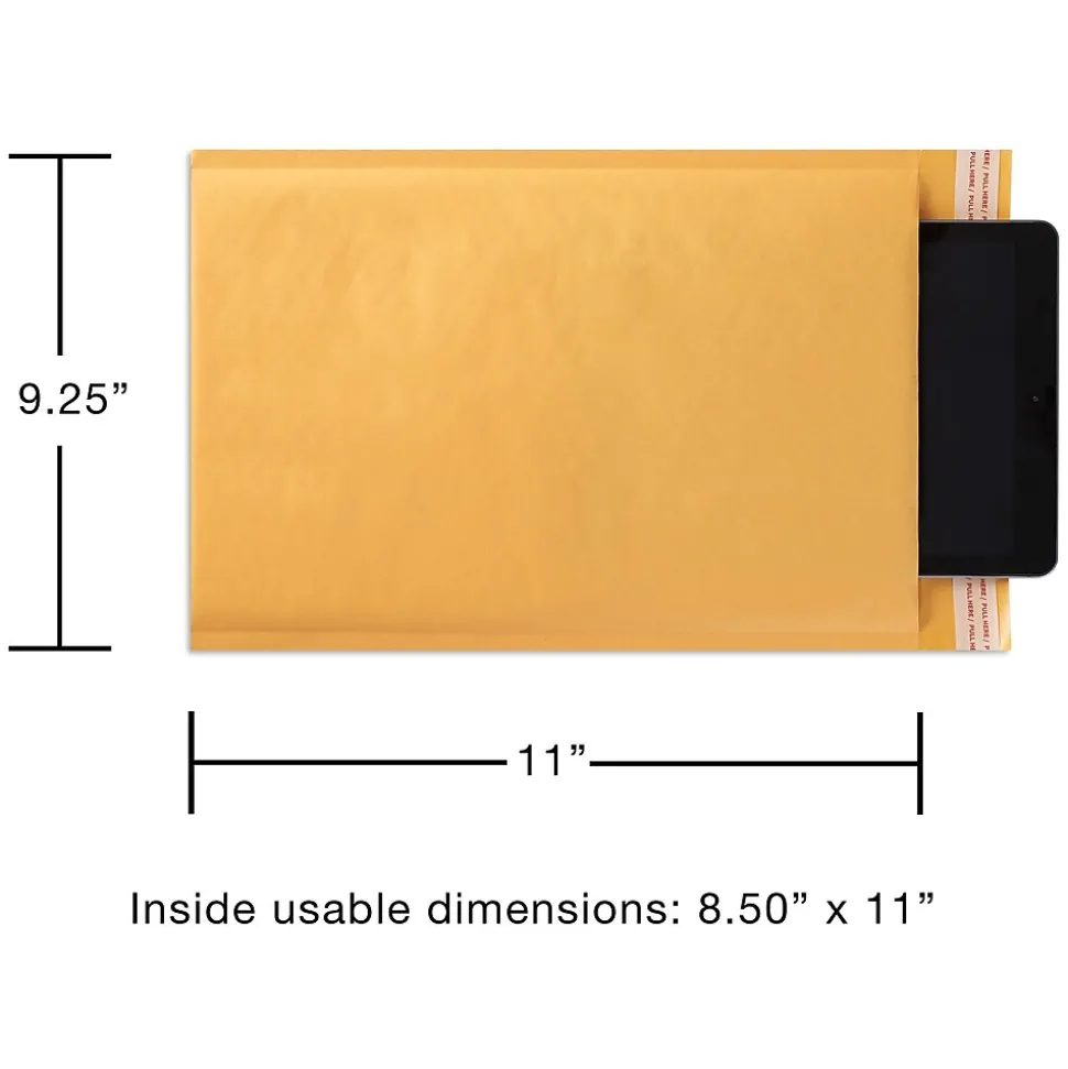 9.25" x 11" Self-Sealing Bubble Mailer, #2, 12/Pack (51580-CC)