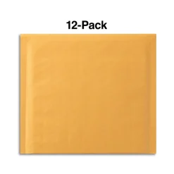 8" x 7" Self-Sealing Bubble Mailer, CD/DVD, 12/Pack (51577)