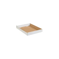 15" x 12" x 1.75" Corrugated Trays, 32 ECT, White, 50/Bundle (15122CTW)