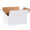 18" x 12" x 8" Kraft Corrugated Boxes, White, 25/Bundle (18128W)