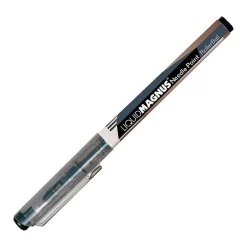 AbilityOne Skilcraft Metal Clip Rollerball Pen, Medium Point, 0.7mm, Black Ink / Black Barrel, 12/Pk