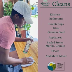 Absolute Green Natural All-Purpose Cleaner, Lavender Spa Scent, 25 Fl Oz., 6/Carton (AG27-ST-6)