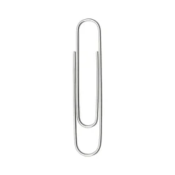 ACCO Recycled Paper Clips, Jumbo, Silver, 100/Box, 10 Boxes/Pack (A7072525)