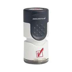 Accu-Stamp Pre-Inked Stamp, Check Mark, Red Ink (035658)