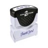 Accu-Stamp Pre-Inked Stamp, "Thank You!", Blue Ink (035672)