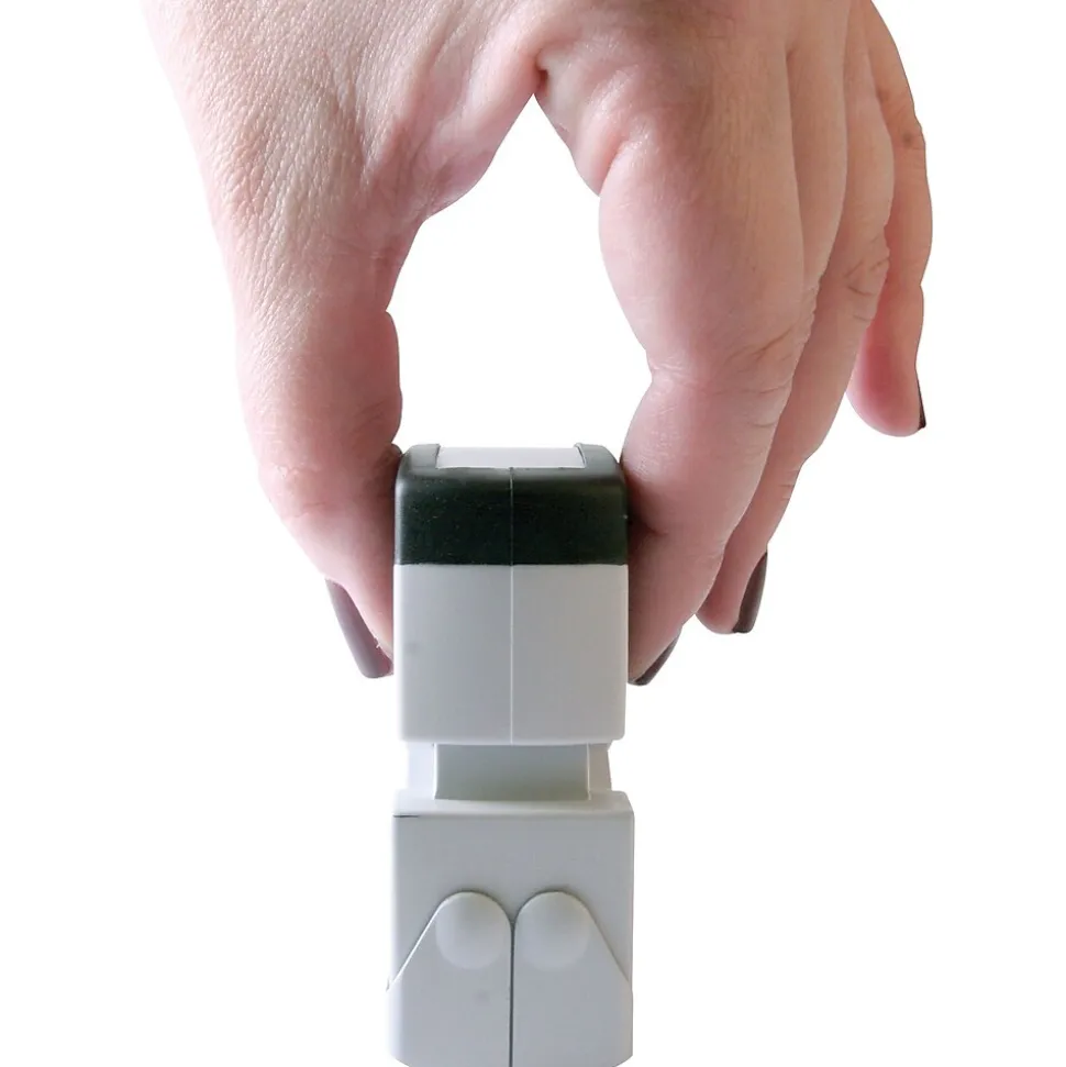 Accu-Stamp2 Two-Color Pre-Inked Shutter Message Stamp, CONFIDENTIAL, Blue/Red Ink (035536)