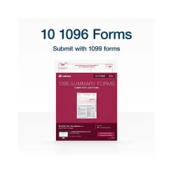 Adams 2024 1096 Summary Tax Form, 10/Pack (STAX1096-24)