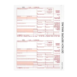 Adams 2024 1099-INT Tax Form, Federal Copy A, 50/Pack (LINTFED-S)