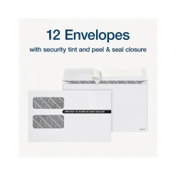 Adams 2024 1099-INT Tax Form with Self-Seal Envelope, 4-Part, 2-Up, Copy A, 1, B, 2, 12/Pack