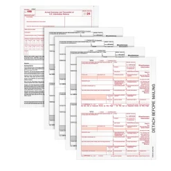 Adams 2024 1099-MISC 4-Part Laser/Inkject Tax Forms and software, 50/pack (6103Q)