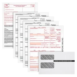 Adams 2024 1099-MISC 4-Part Laser/Inkject Tax Forms with Envelopes and software, 50/pack (LMISC425Q)
