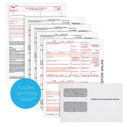 Adams 2024 1099-MISC 4-Part Laser/Inkject Tax Forms with Envelopes and software, 100/pack (LMISC5KIT-S)