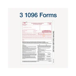 Adams 2024 1099-MISC Tax Form with Self-Seal Envelopes and Adams Tax Forms Helper, 4-Part, 2-Up, Copy A, 1, B, 2, 12/Pack