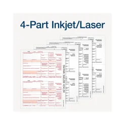 Adams 2024 1099-MISC Tax Form with e-files and Access to Adams Tax Forms Helper, 4-Part, 2-Up, Copy A, 1, B, 2, 24/Pack