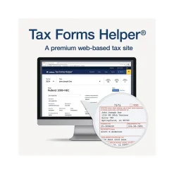 Adams 2024 1099-NEC Tax Form with e-files and Access to Adams Tax Forms Helper, 4-Part, 3-Up, Copy A, 1, B, 2, 24/Pack