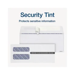 Adams 2024 Self-Seal Security-Tinted Double-Window 1099 Tax Envelope, 8.75