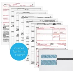 Adams 2024 W-2 6-Part Laser/Inkject Tax Forms with Envelopes and software, 50/pack (LW2625Q)