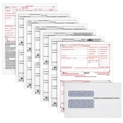 Adams 2024 W-2 6-Part Laser/Inkjet Tax Forms with Envelopes and software, 100/pack (LW26KIT-S)