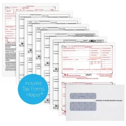 Adams 2024 W-2 6-Part Laser/Inkjet Tax Forms with Envelopes and software, 100/pack (LW26KIT-S)