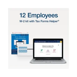 Adams 2024 W-2 Tax Form with Self-Seal Envelopes and Access to Tax Forms Helper, 6-Part, 2-Up, Copy A, 1, B, C, 2, D, 12/Pack