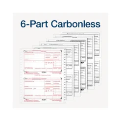 Adams 2024 W-2 Tax Form with W-3 Forms, 6-Part, 2-Up, Copy A, D/1, B, C, 2, 24/Pack (STAX624-24)