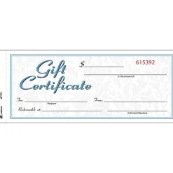Adams® Gift Certificates, Two Color Design, 25/Pack (GFTC1)