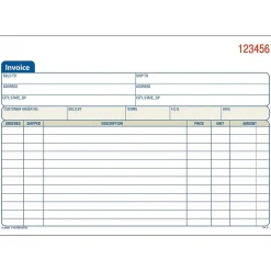 Adams 2-Part Carbonless Invoices, 5.5625" x 8.4375", 50 Sets/Book (DC5840)