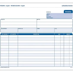Adams 2-Part Carbonless Invoices, 8-1/2" x 7-7/16", 50 Sets/Book (NC2872-50)