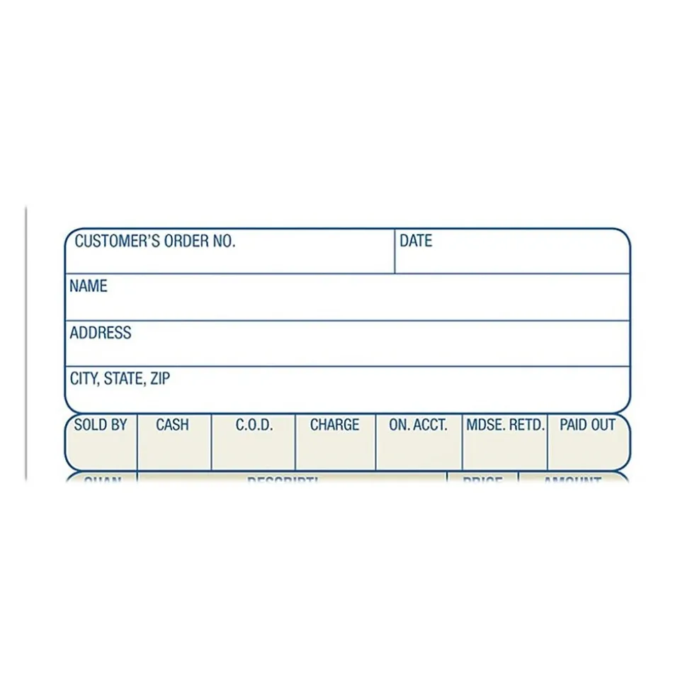 Adams 3-Part Carbonless Sales Orders, 7.19"L x 4.19"W, 50 Sets/Book (TC4705)