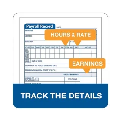 Adams 2-Part Employee Payroll Record Book, Each (ABF D4743)