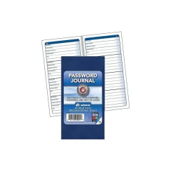 Adams Password Journal, 3.25" x 6.25", 48 Pages, Navy (APJ99)