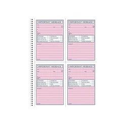 Adams Phone Message Pad, 5.5" x 3.8", Ruled, Pink, 50 Sheets/Pad (SC1184D)