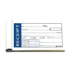 Adams Write 'N Stick Receipt Book, 2.75" x 5.38", White, 50/Pack (ABF DC2501WS)