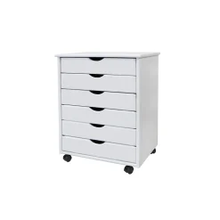 Adeptus 25.43" Wood Drawer Cabinet, Whitewash (76181)