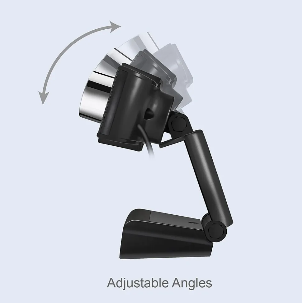 Adesso CyberTrack HD 1920 x 1080 USB Webcam with Built-in Microphone, TAA Compliant, 2.1 Megapixels, Black (CyberTrack H4-TAA)