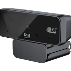 Adesso CyberTrack HD 3840x2160 Webcam, 8 Megapixels, Black (CYBERTRACKH6)