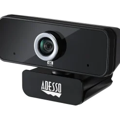 Adesso CyberTrack HD 3840x2160 Webcam, 8 Megapixels, Black (CYBERTRACK6S)