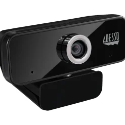 Adesso CyberTrack HD 3840x2160 Webcam, 8 Megapixels, Black (CYBERTRACK6S)
