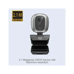 Adesso CyberTrack M1 HD 1080p Webcam, 2.1MP, Black (CYBERTRACK M1)