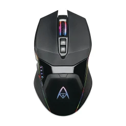 Adesso iMouse X50 Series Gaming Mouse with Charging Cradle, 2.4 GHz Frequency/33 ft Wireless Range, Left/Right Hand Use, Black