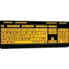Adesso Luminous Wired Keyboard, Yellow/Black (AKB-132UY)
